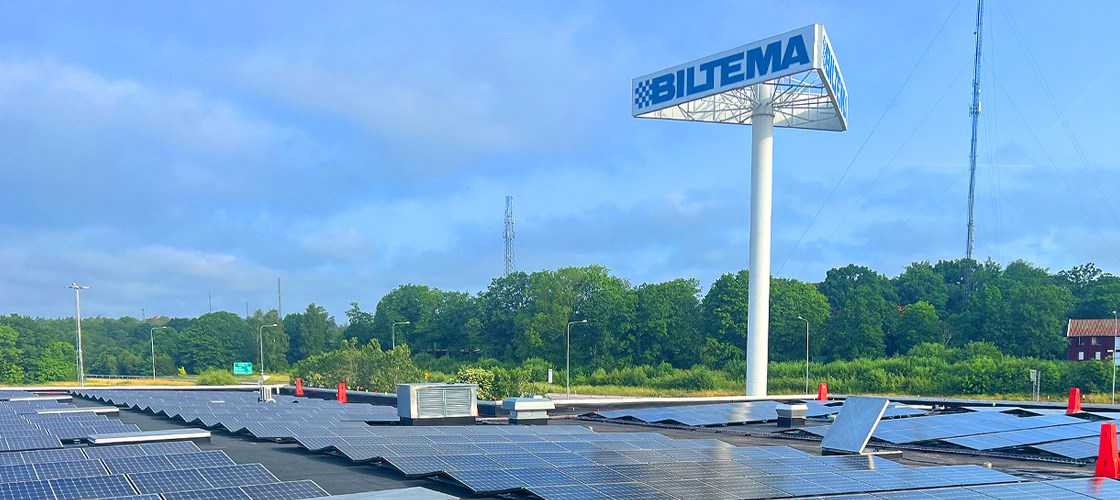 Biltema’s solar cell project is in full swing!